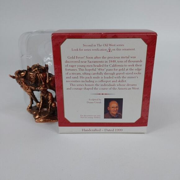 Hallmark Ornament The Old West Prospector ~ Gold Mining 2nd‎ 2 in Series 1999 - Picture 7 of 7